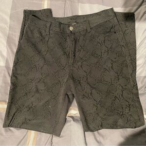Snake print high waisted jeans